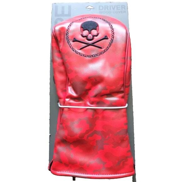 G/FORE G4 NWT Driver Wood Cover Red Poppy Camo Skull Tees Logo G4AS23A62 NWT - Picture 7 of 9